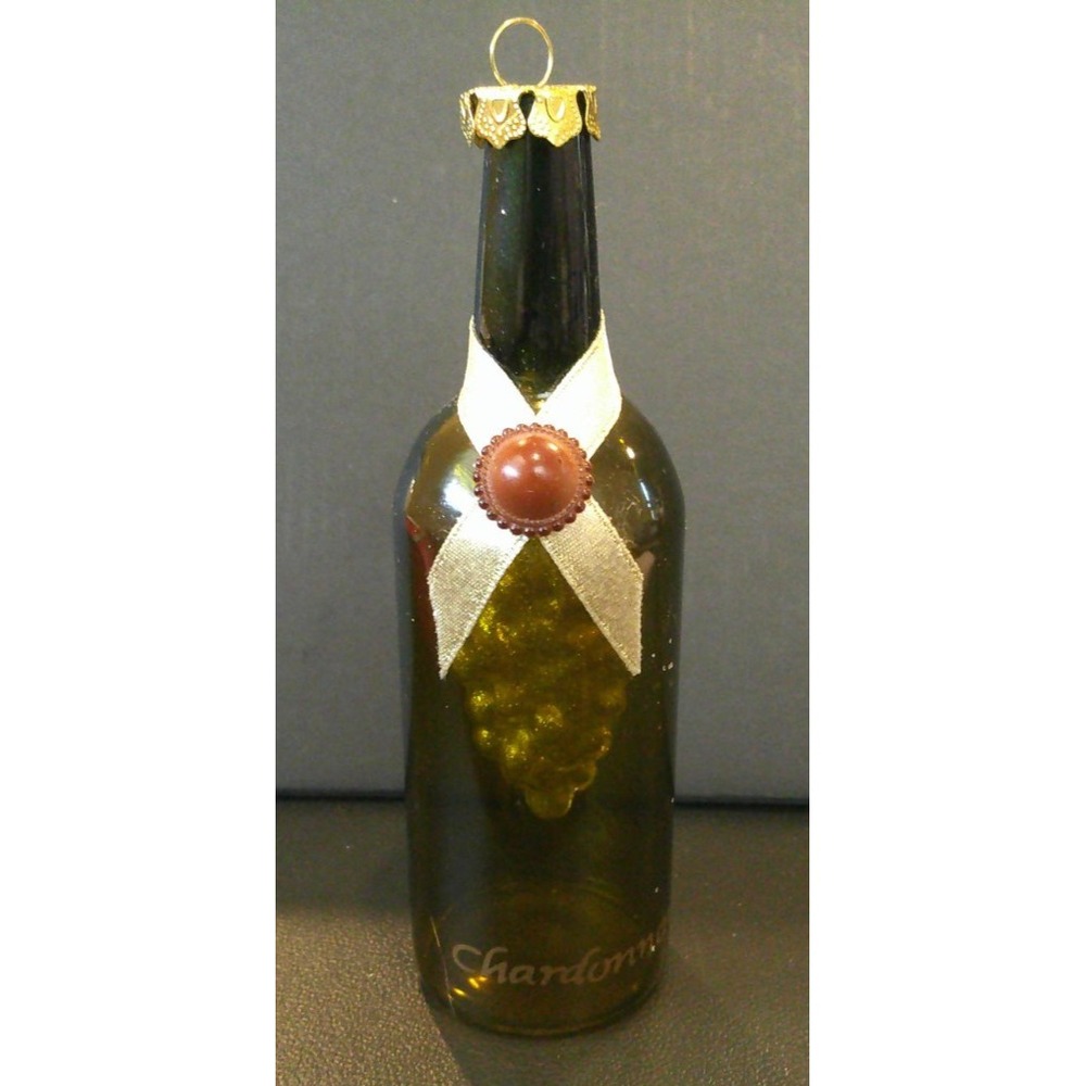 Midwest Tuscan Winery Wine Chardonnay Grapes Glass Christmas Holiday Ornament